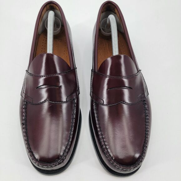 GH Bass Weejuns Wilton Mens 10 EE Penny Loafers Oxblood Burgundy Handsewn main image 7